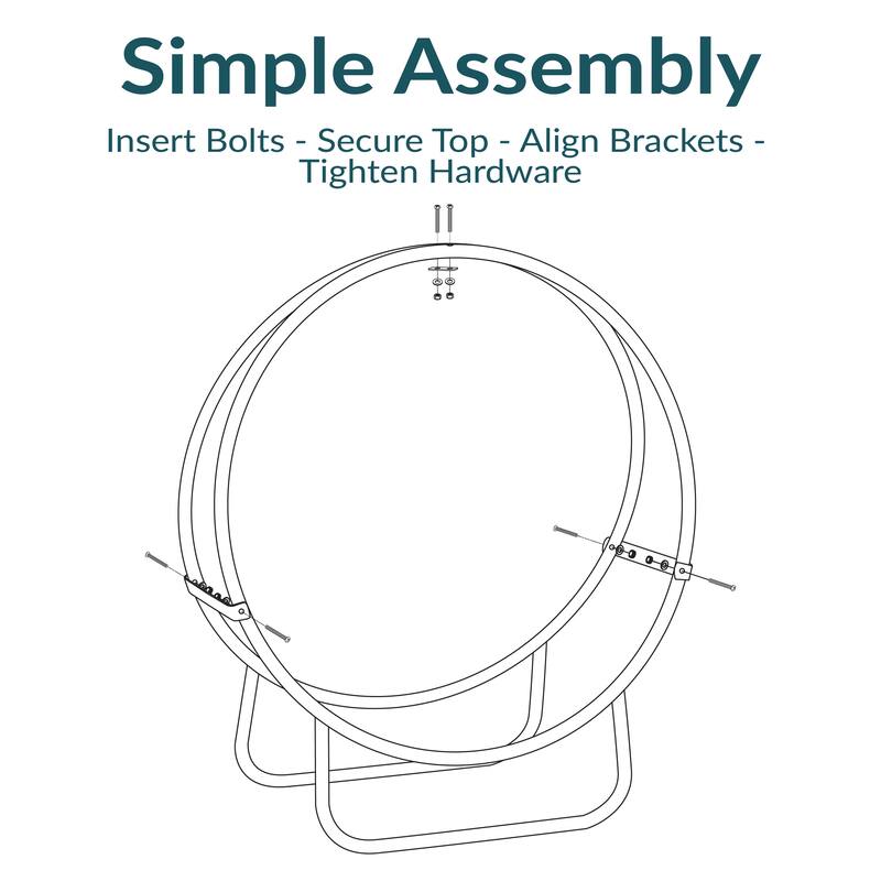 Sunnydaze Firewood Log Hoops and Covers - Multiple Options