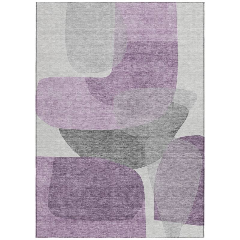 HomeRoots Abstract Transitional Rectangle Outdoor Rug