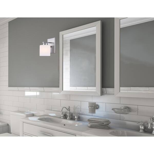 Shop Canarm Ivl423a01 Leigha Single Light 4 3 4 Wide Bathroom Sconce Brushed Nickel Overstock 17247350