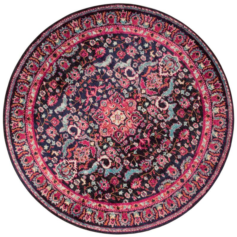 Alexander Home Vintage Boho Botanical Medallion Distressed Rug