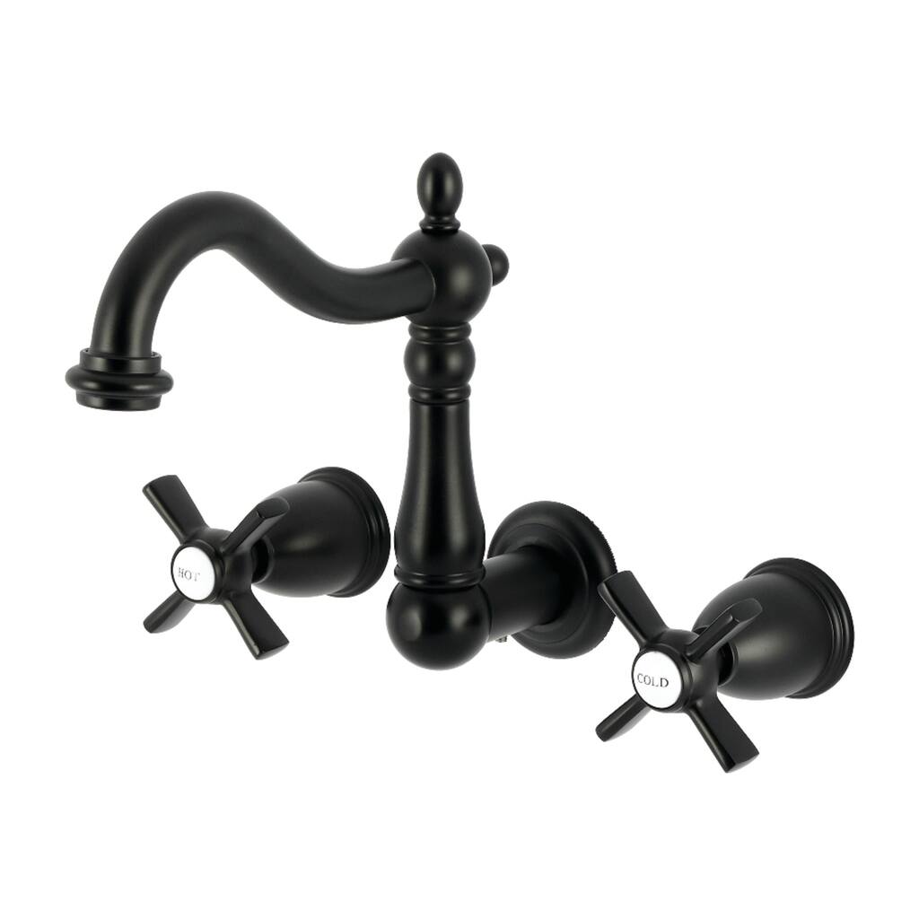 Kingston Brass Millennium Double-Handle Wall Mount Bathroom Faucet