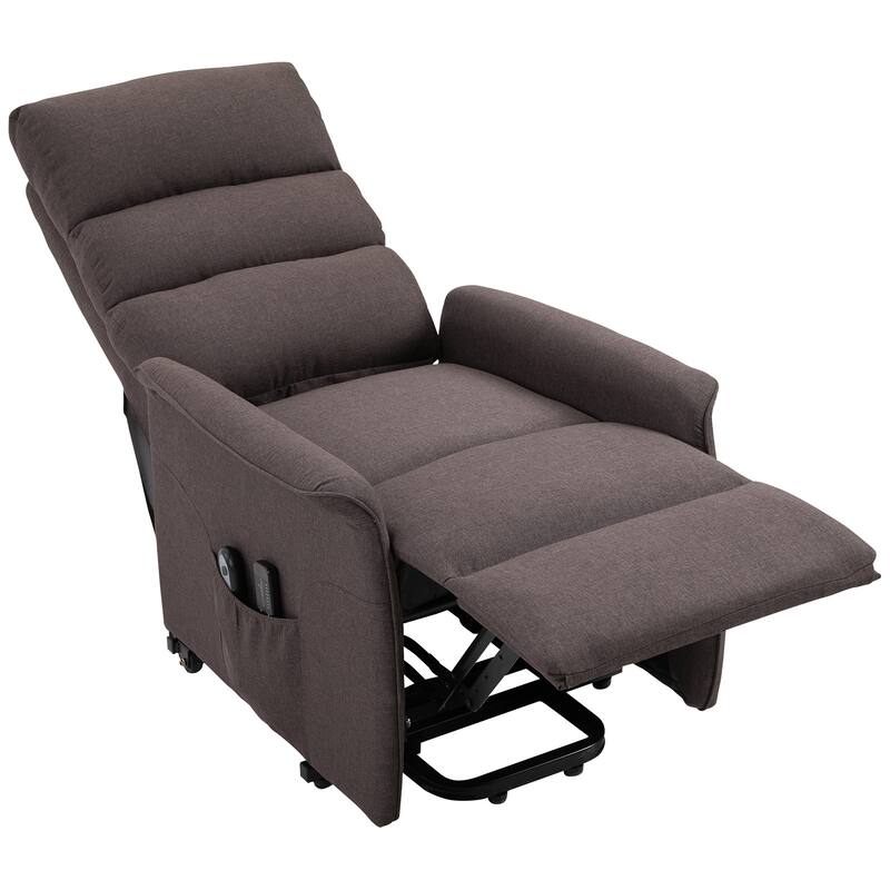 HOMCOM Electric Power Lift Recliner Massage Sofa Vibration with Remote for Elderly, Living Room Office Furniture