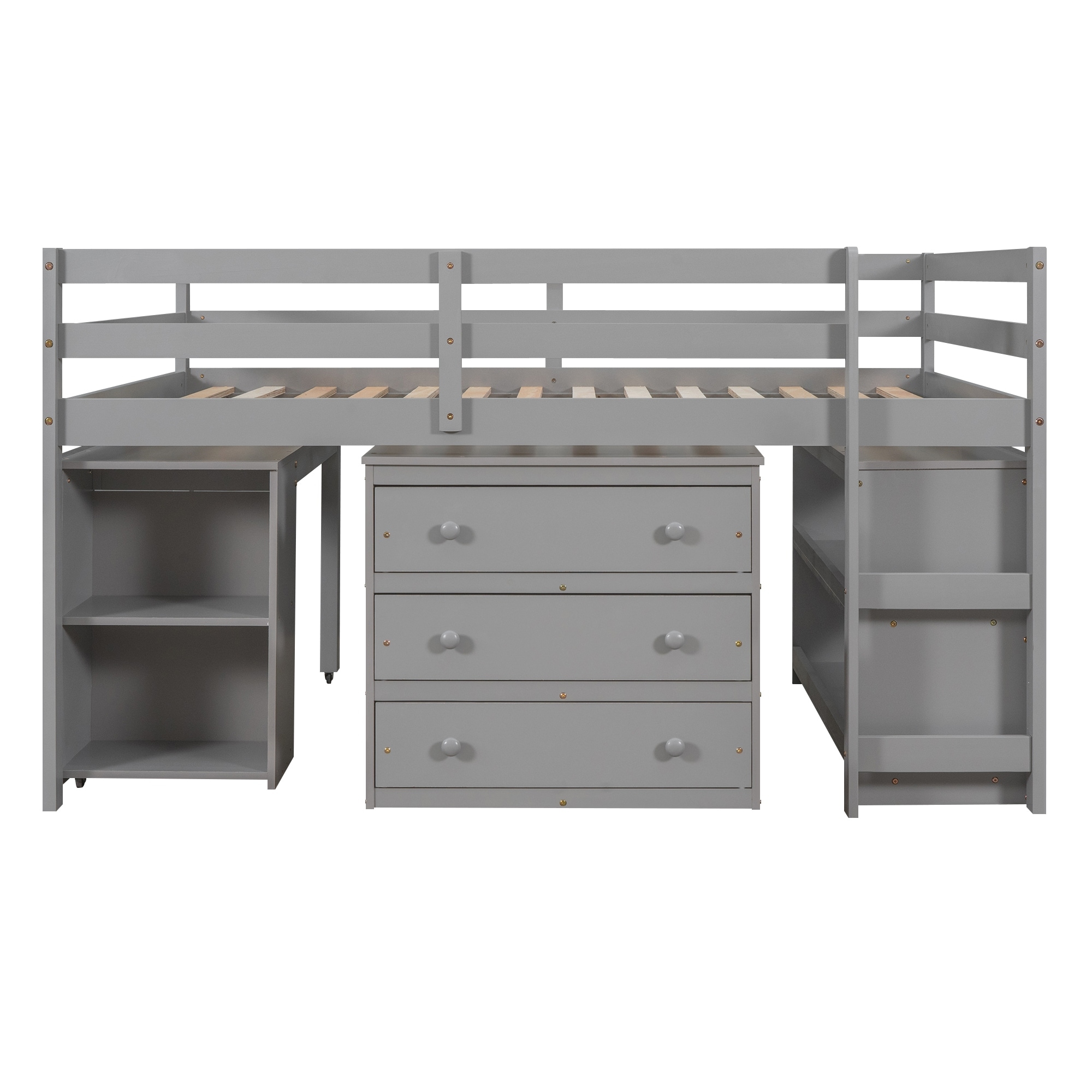 Low study loft bed full size store