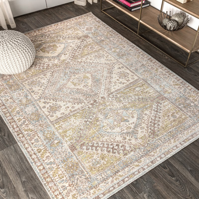 JONATHAN Y Alhambra Ornate Geometric Medallion Area Rug