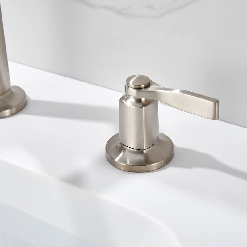 Luxier Larko 8 in. Widespread 2-Handle Bathroom Faucet with Drain
