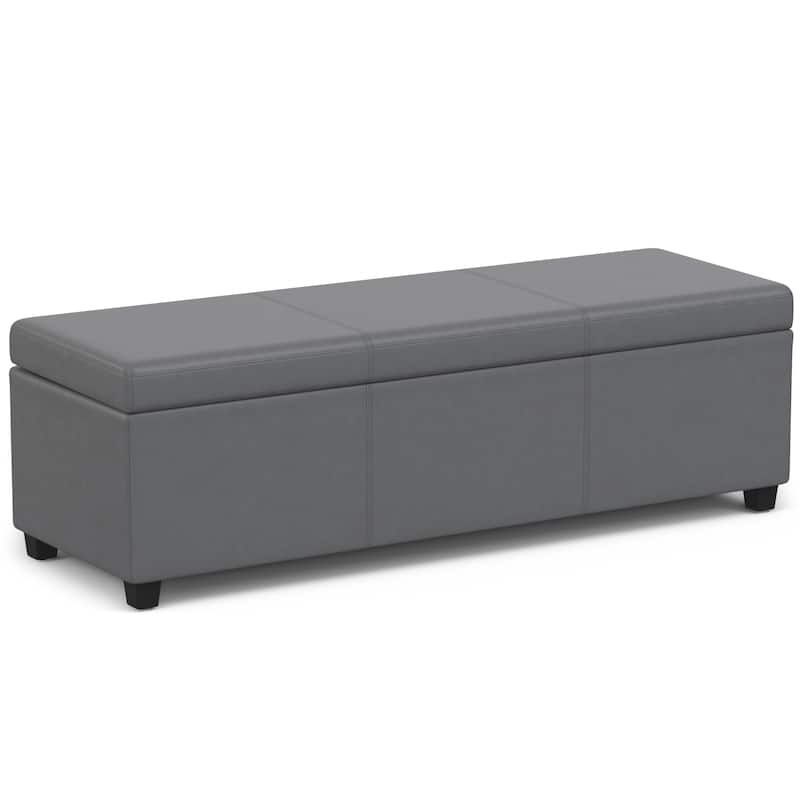 WYNDENHALL Franklin 54 inch Wide Contemporary Rectangle Storage Ottoman