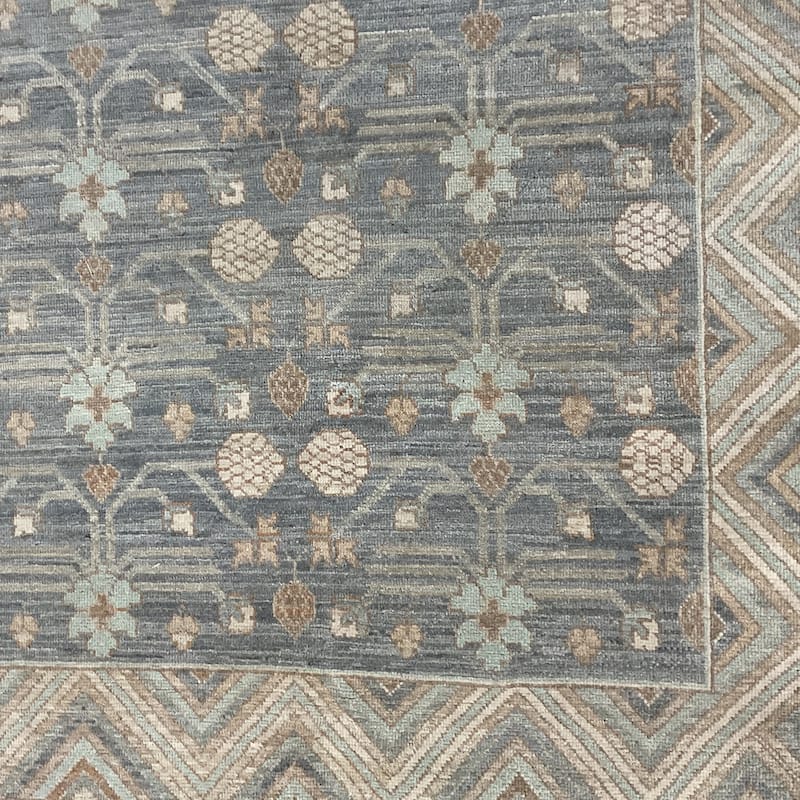 HERAT ORIENTAL Handmade Vegetable Dye Khotan Wool Rug - 5'9" x 9'