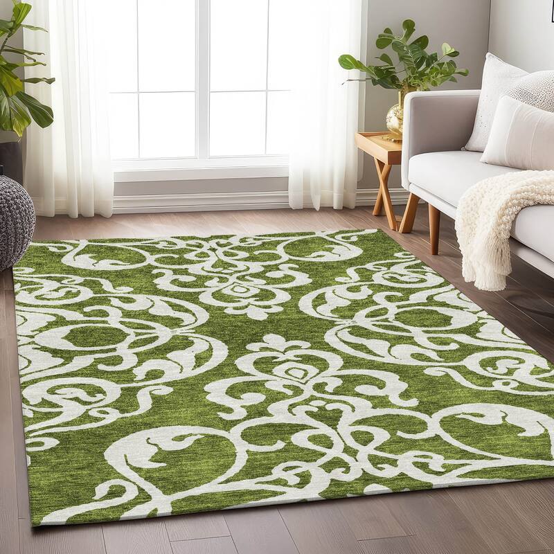 Premium Washable Super Soft Traditional Prince Mayfield Rug - Green - 3' x 5'
