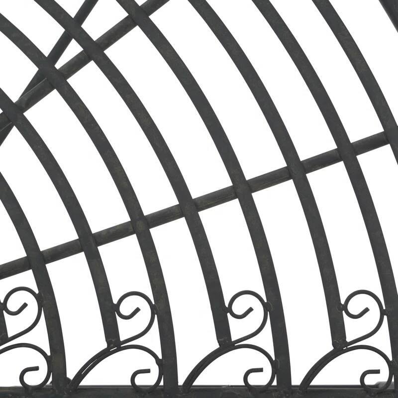 Iron Outdoor Half-Circle Patio Garden Tree Bench - 23.5'' D x 50” W x 30.75” H
