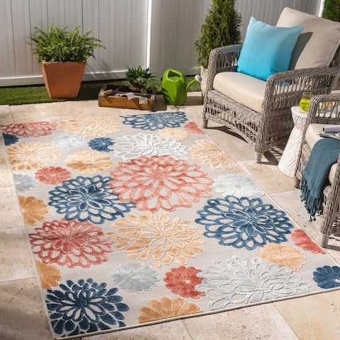 Artistic Weavers Cabo Floral Burst Indoor/ Outdoor Area Rug