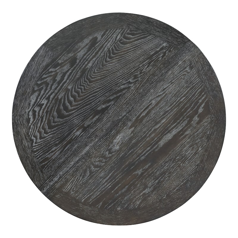 Farmhouse 56" Dining Table Expandable Round Design for Kitchen and Dining Room with X-Shape Support