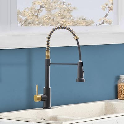 Single Hole Single Handle Pull Down Kitchen Faucet with Sprayer
