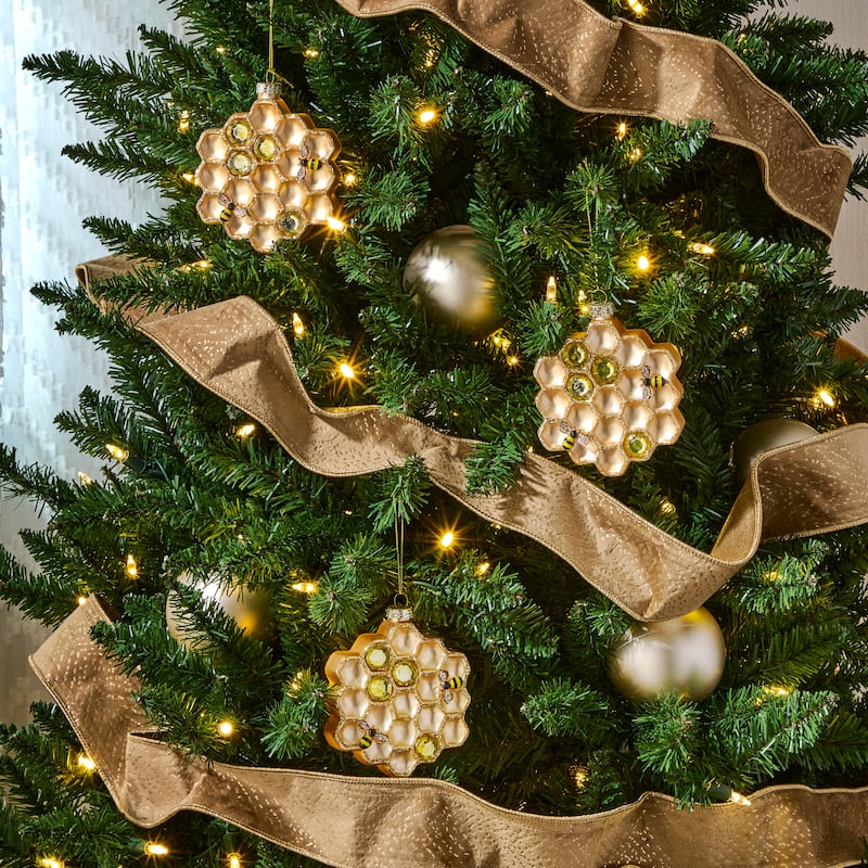 2.5"X10Y Foil Print Velvet Ribbon