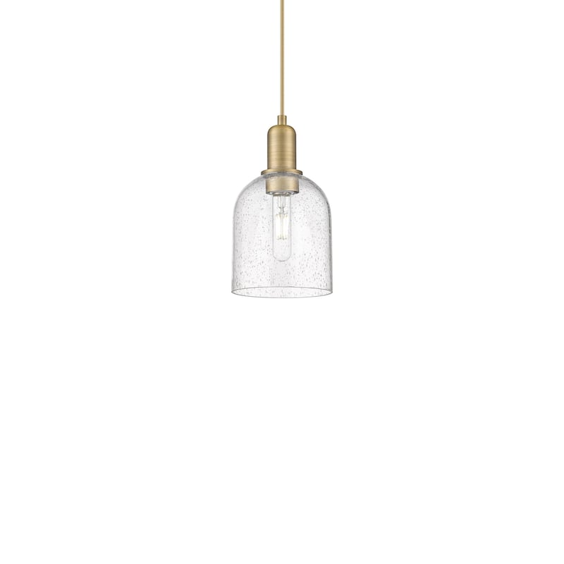Innovations Lighting 716-1P-11-6 Bella Pendant Bella 6" Wide Mini - Brushed Brass / Seedy