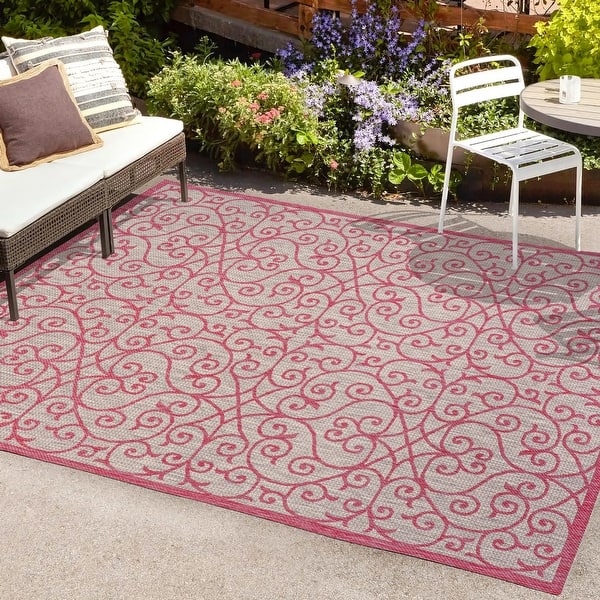 slide 2 of 165, JONATHAN Y Ourika Vintage Filigree Textured Weave Indoor/Outdoor Area Rug
