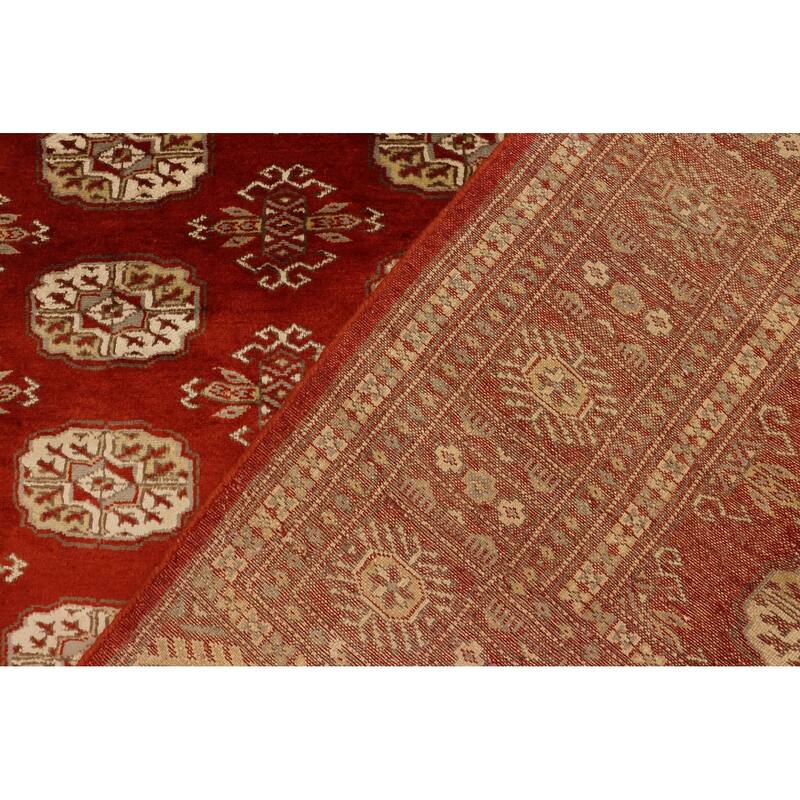 Tribal Bokhara Marcel Rust Beige Hand Knotted Rug - 4'2'' x 6'0''