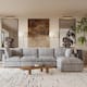 Option L Shaped 4 Seats+1Ottoman Grey