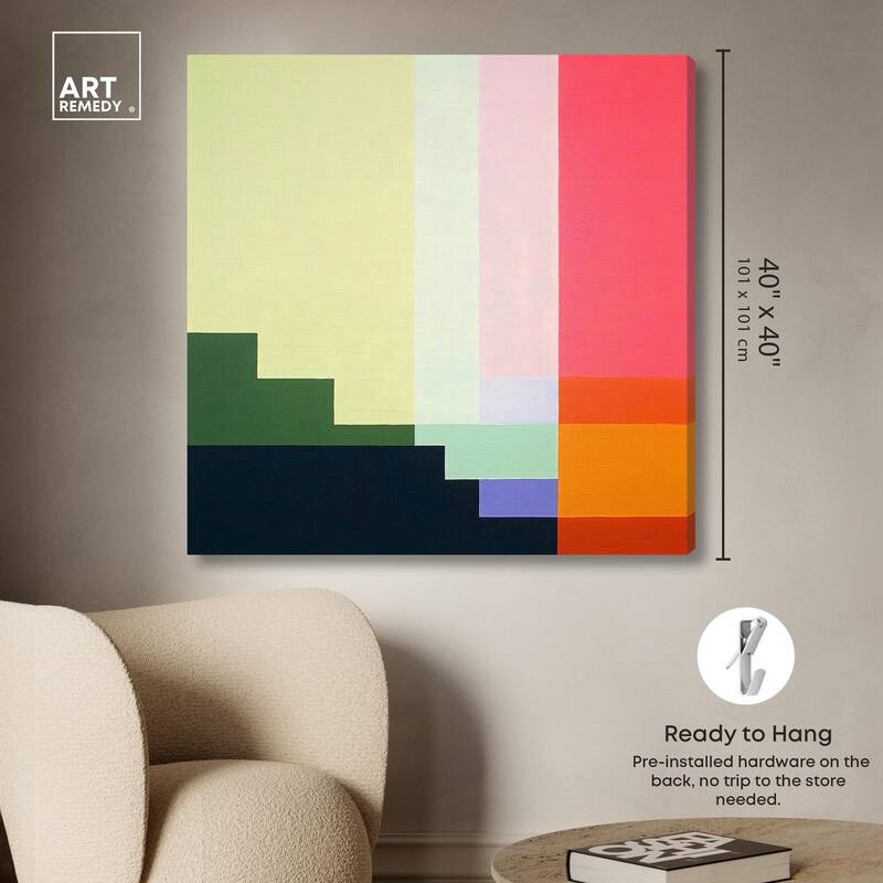 Rectilinear Rhapsody III Canvas by Art Remedy, Gallery Wrapped
