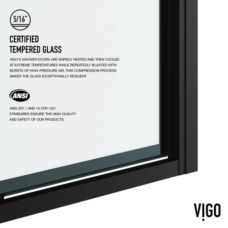 VIGO Astoria Framed Pivot Shower Door