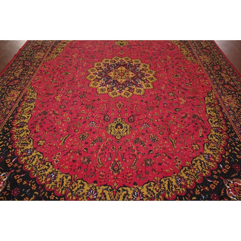 Medallion Kashan Turkish Area Rug Machine Made Carpet - 9'8" x 13'0"