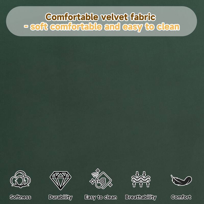 Roomfitters King Velvet Upholstered Bed Frame, Curved Headboard