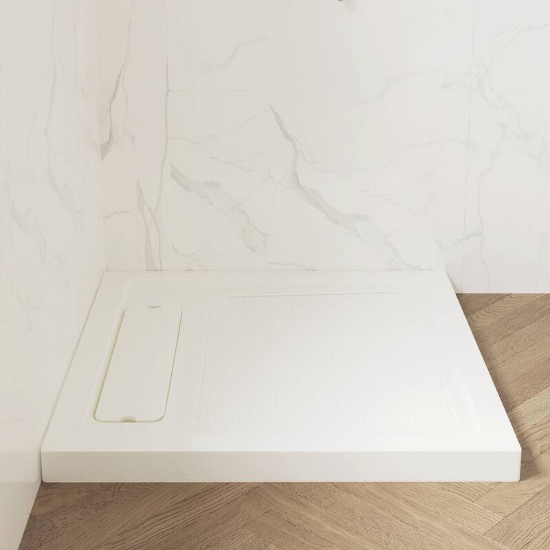 Adena White Shower Base 60x36 in white - 36 x 36 x 2.8 inches - Side Hidden