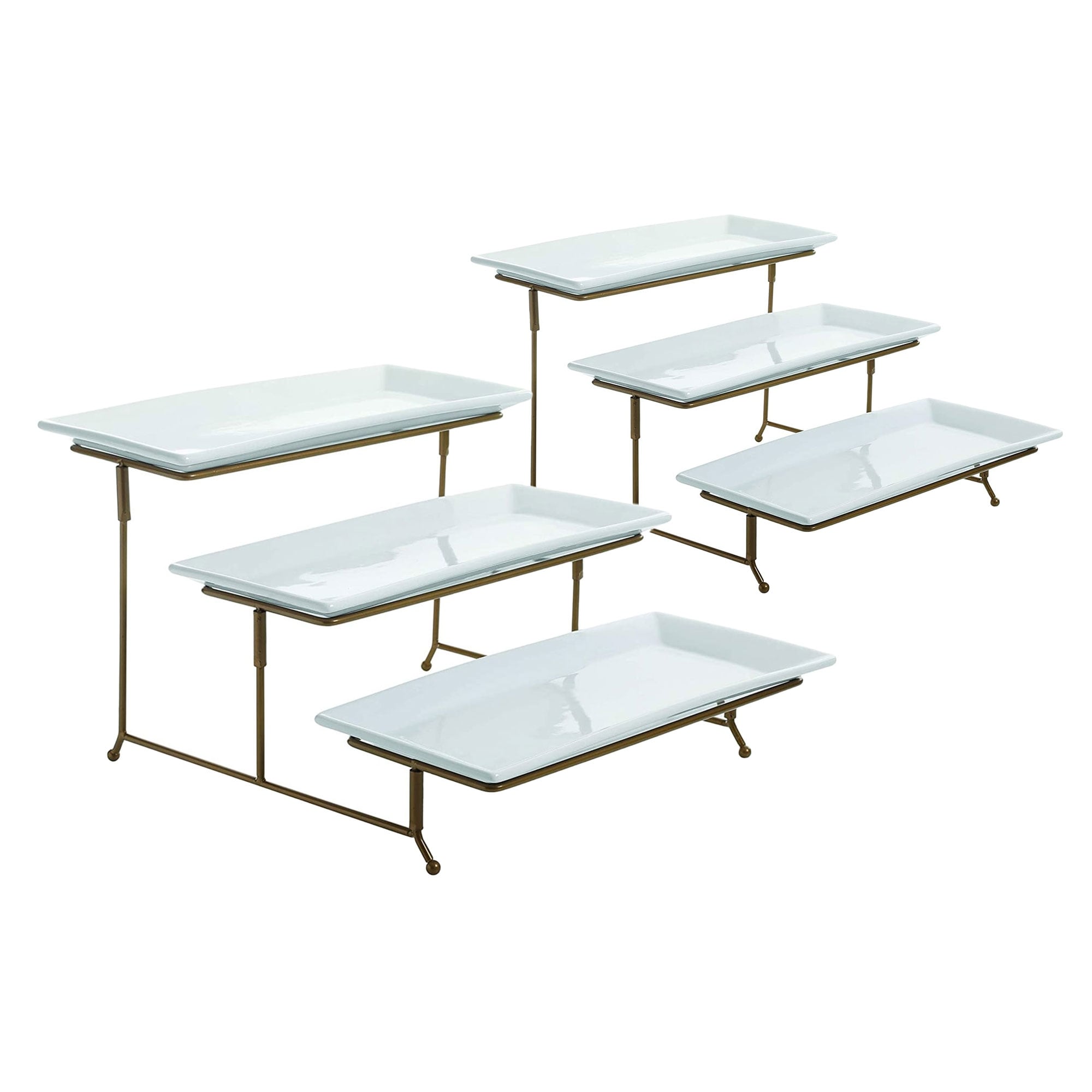 3 tier rectangular serving platter cheap
