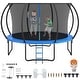 preview thumbnail 5 of 15, Outdoor Trampoline with Net Ladder and Curved Poles for Kids & Adults