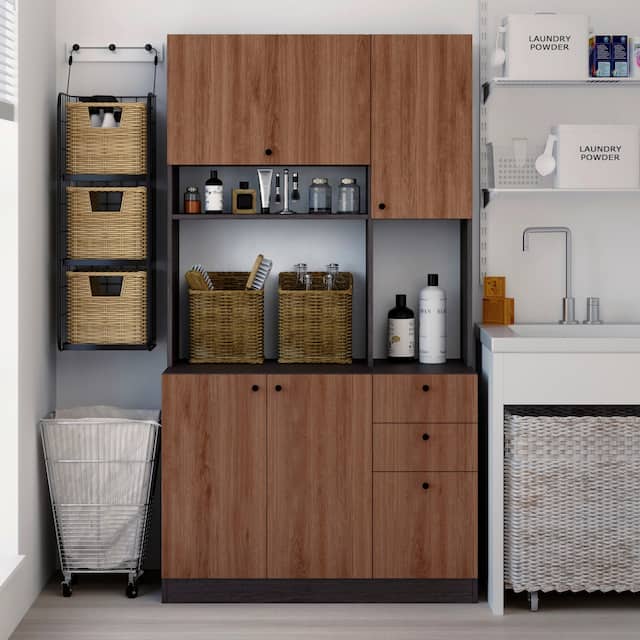 Living Skog Pantry Kitchen Microwave Storage Cabinet