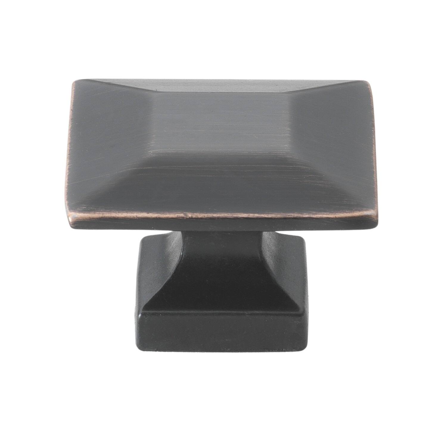 GlideRite 5Pack 13/8 in. Oil Rubbed Bronze Square Knobs Oil