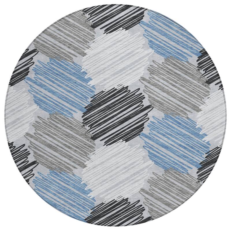 HomeRoots Geometric Transitional Rectangle Outdoor Rug