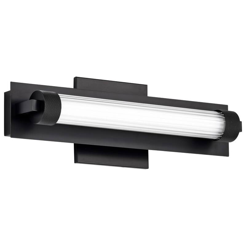 Larissa 14 Inch LED Vanity 3000K CCT Black Finish Opaque Glass - Black