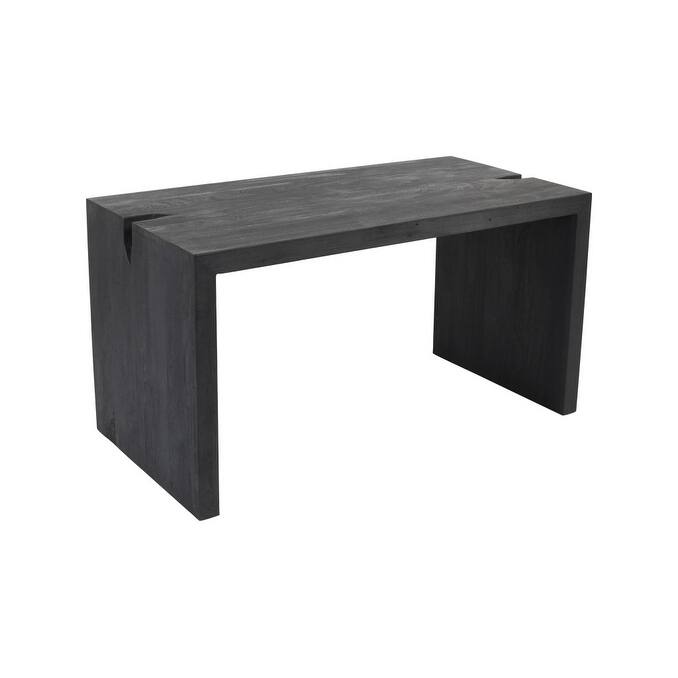 HomeRoots 56" Graphite Reclaimed Wood Sled Writing Desk