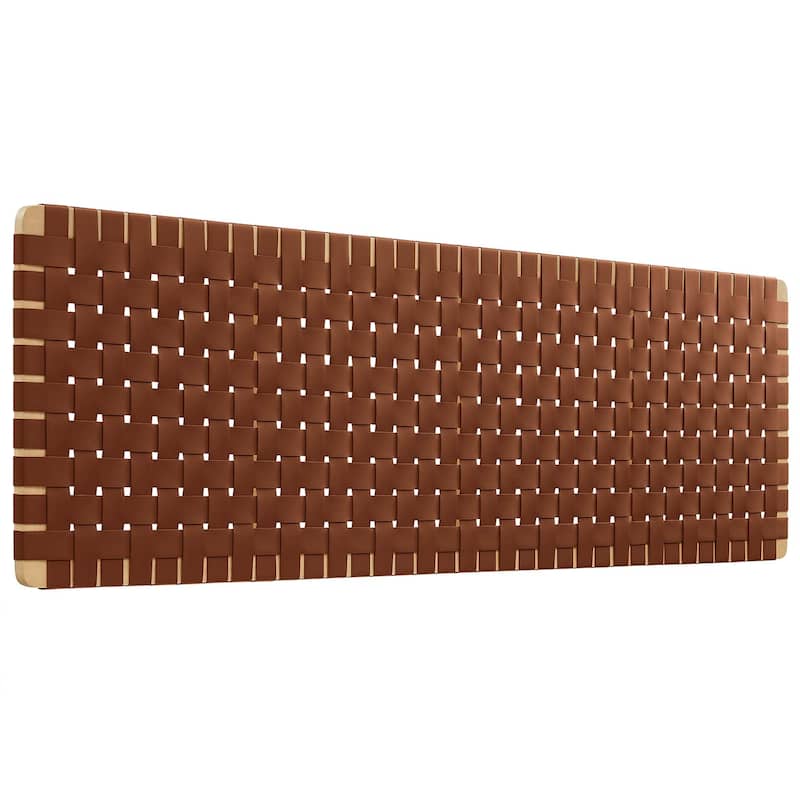 Sparta Wall-Mount Twin/Full/Queen/King Vegan Leather Weave Headboard