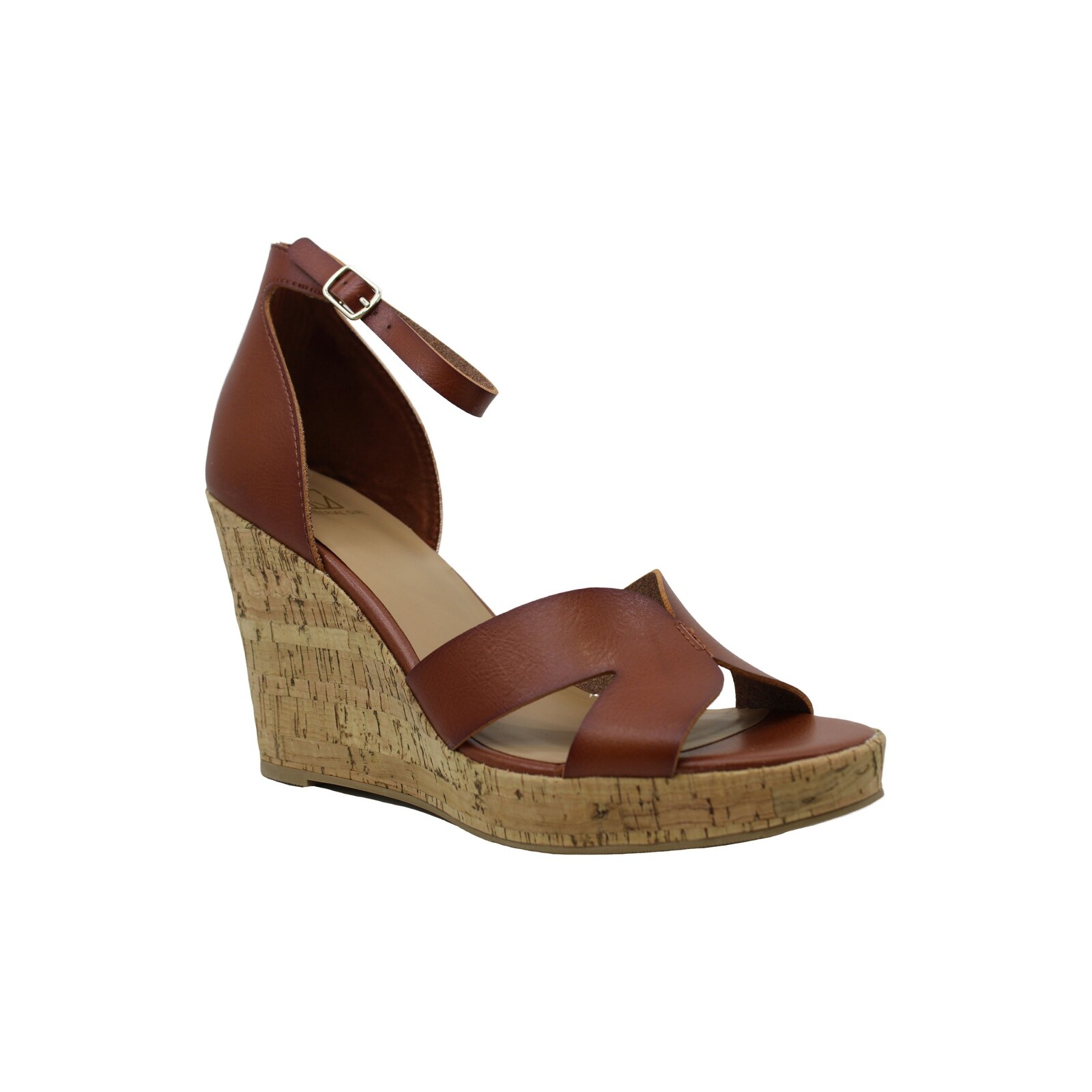 Material Girl Womens Bretta Leather Open Toe Casual Platform Sandals