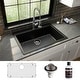 preview thumbnail 2 of 57, Karran QT-812 Top Mount 33 in. Large Single Bowl Quartz Kitchen Sink Kit