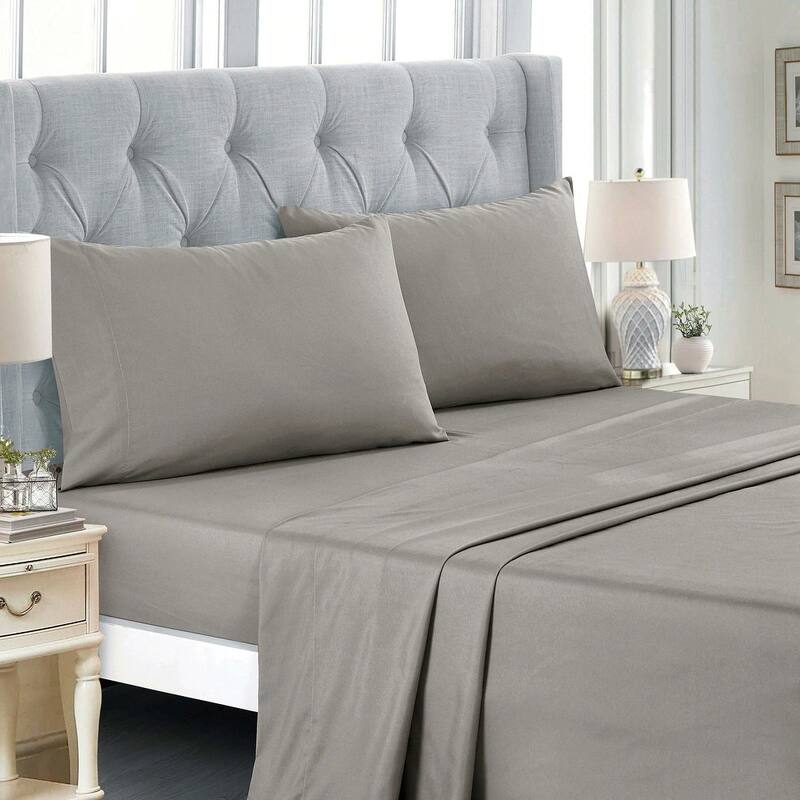 9 Piece Bed-in-a-Bag Yellow Grey Geometric Modern Solid Soft Bedding Comforter Set