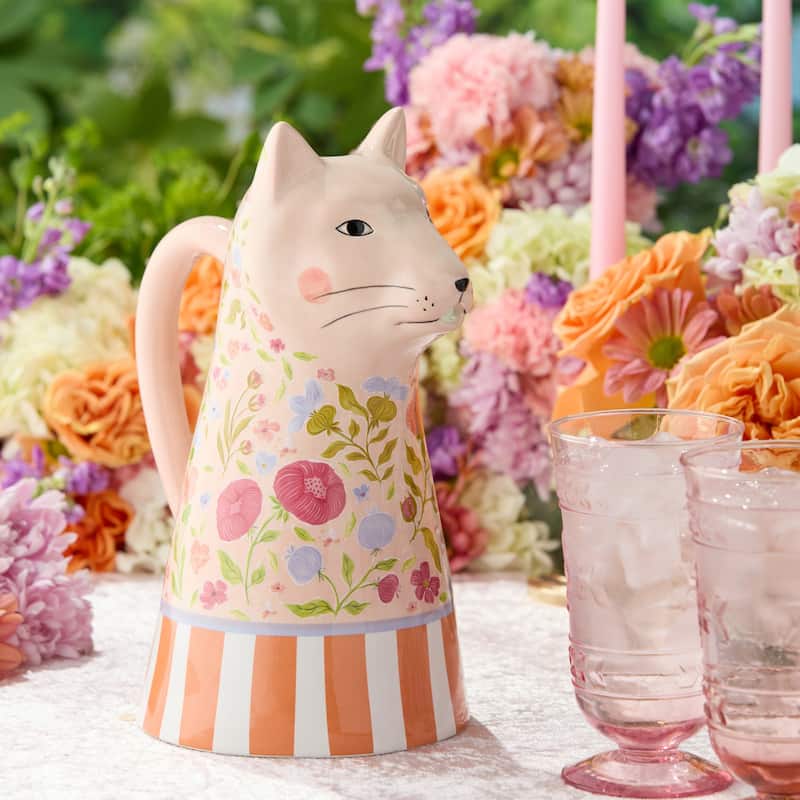 Certified International Menagerie 64 oz. 3-D Pitcher - 8.25"L x 6.00"W x 11.25"H