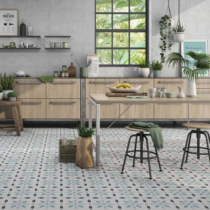 The Tile Life Snowflakes 8.7x8.7 Porcelain Floor & Wall Tile