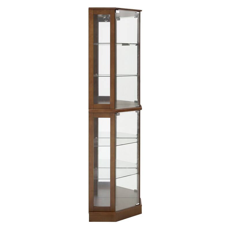26 in. Width Display Cabinet Lighted Corner China Cabinet