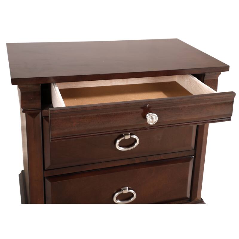 Rattan End table with drawer, Modern nightstand, side table for living room, bedroom,natural