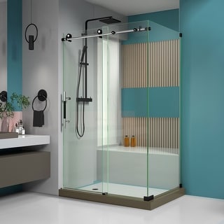 DreamLine Enigma-X 34 1/2 in. D x 48 3/8 in. W x 76 in. H Sliding Shower Enclosure - 34.5" x 44.38" - 48.38"