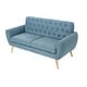 preview thumbnail 16 of 19, Bernice Mid-century Modern Petite Sofa by Christopher Knight Home Blue