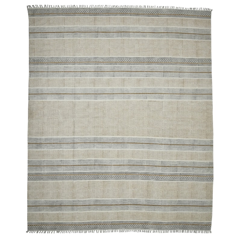 Distressed Geometric with Fringe Area Rug - 2' x 3'