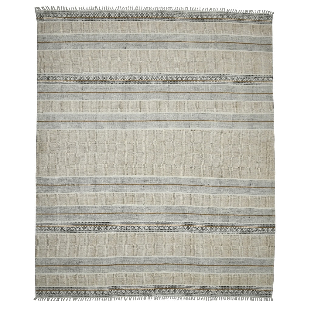 Distressed Geometric with Fringe Area Rug - 2' x 3'