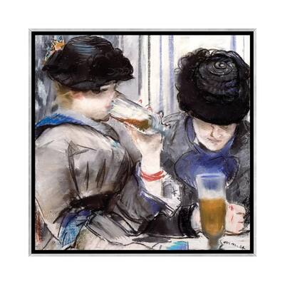 iCanvas "Women Drinking Beer, 1878" by Edouard Manet Framed