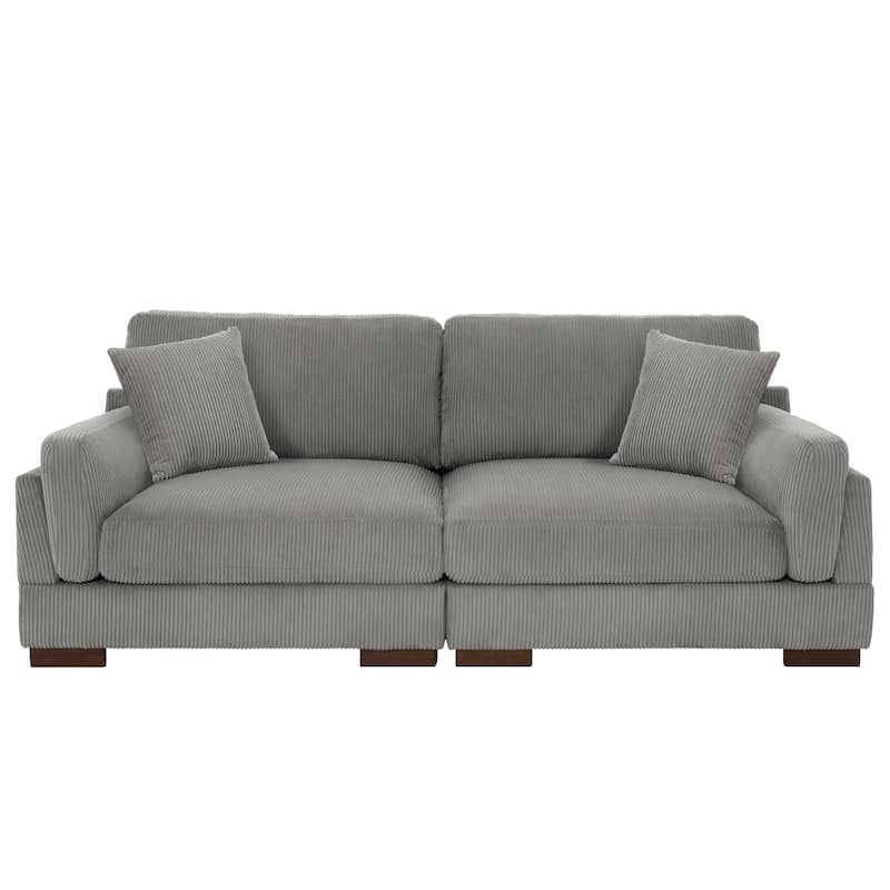 90" Loveseat Sofa Modern and Cozy Corduroy Couch