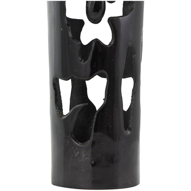 Aluminum Metal Drip Decorative Vase with Melting Designed Body - Silver, Gold or Black - Roche River Decor