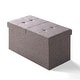 preview thumbnail 4 of 8, 45 Inch Smart Lift Top Button Tufted Fabric Storage Ottoman By Crown Comfort