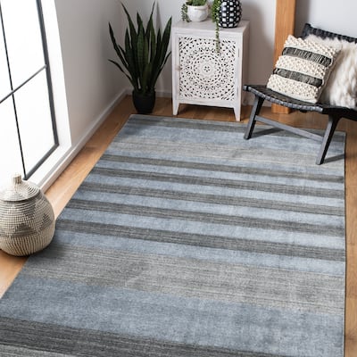 Berkley Leigh Hand-woven Colorblock Wool and Art Silk Area Rug